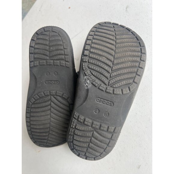 Unisex Crocs Iconic Comfort Daisy Print Slides Size M4 W6 Black/White/Yellow - Picture 3 of 5